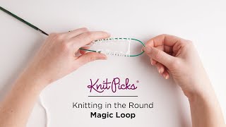 Knitting in the Round  Magic Loop How To [upl. by Nosittam]