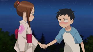 Nishikata and TakagiSan Hold Hands at the Summer Festival  Karakai Jouzu No TakagiSan 2 Ep 12 End [upl. by Teece87]