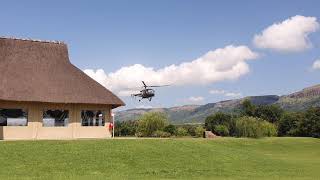 Alouette 3 helicopter landing in SA [upl. by Leontine440]