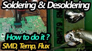 Soldering amp Desoldering Tutorial  Beginners How To Video  Temp SMD Flux [upl. by Daren]