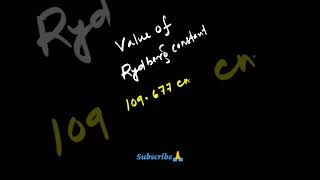 value of rydberg constant [upl. by Isewk]