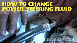 How To Change Power Steering Fluid EricTheCarGuy [upl. by Oren517]