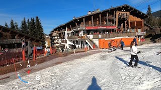 UPTO 27MPH on GREEN A from ROCHARBOIS lift  MEGEVE ski resort GoPro POV  Feb 2024 [upl. by Sewel]