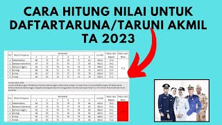 Cara Hitung Nilai Untuk Daftar Calon Taruna dan Taruni Akmil TA 2023 [upl. by Dowlen]