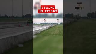 8 second dodge challenger srt hellcat drag race [upl. by Elac660]