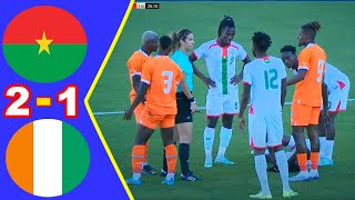 Burkina Faso 🆚 Côte dIvoire 2  1  Résumé de la rencontre  Convivial international 19112022 [upl. by Rebm]