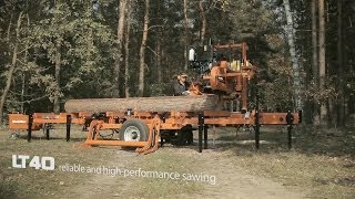 WoodMizer LT40 Mobile Sawmill  Europe [upl. by Norward823]