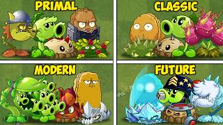 4 Team PRIMAL x CLASSIC x MODERN x FUTURE  Who Will Win  PvZ 2 Team Plant Battlez [upl. by Acirrej532]