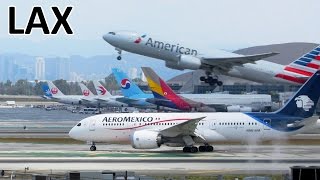 1 HOUR PLANESPOTTING at Los Angeles Airport LAX  ✈ Full HD [upl. by Nuhsal]