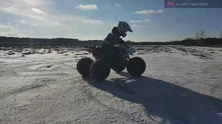 Part2 KAYO A180 Storm in snow drift China Quad A150 ATV 好中国四人组  अच्छा चीनी कायो स्टॉर्म क्वाड [upl. by Trish]