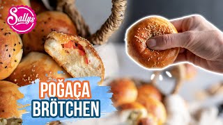 Pogaca Brötchen  türkisches Rezept  herzhafte Hefeteigtaschen  Sallys Welt [upl. by Blain]