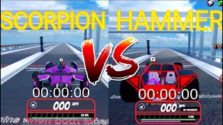 Scorpion VS Hammerhead Roblox Jailbreak Speed [upl. by Marriott]