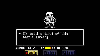 PSOutertale  Sans Fight NO ITEM [upl. by Ingeberg]