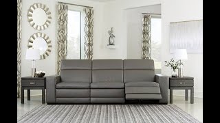 Texline 3Piece Dual Power Leather Reclining Modular Sofa by Ashley U596  SpeedyFurniturecom [upl. by Airdnaid691]