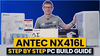 Antec NX416L Build  Step by Step Guide  All White PC with Gigabyte Aorus Components [upl. by Nawoj]