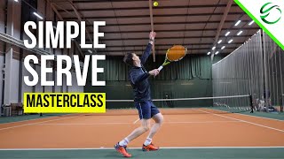 Simple Tennis Serve Technique Masterclass for Beginners [upl. by Aliekat]