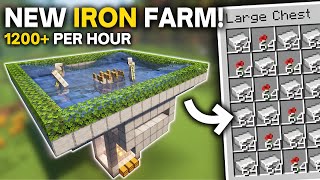 Minecraft New IRON Farm in 121 NEW DESIGN Java and Bedrock [upl. by Veator623]