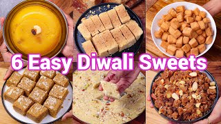 Diwali Recipes 2024  Quick amp Easy Sweets amp Desserts  6 Instant Healthy Deepavali Recipes [upl. by Swagerty]