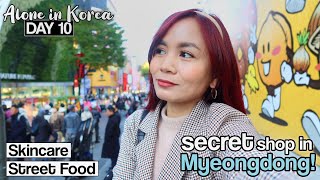 Shopping amp Street Food in MYEONGDONG KOREA ✨ [upl. by Remos]