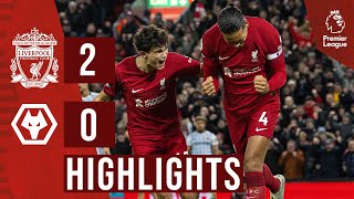 HIGHLIGHTS Liverpool 20 Wolves  van Dijk amp Salah goals seal win over Wolves [upl. by Ong236]