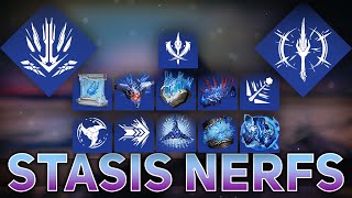 Stasis NERFS amp A LOT OF EM PATCH COMING NEXT WEEK  Destiny 2 Season of the Splicer [upl. by Ardnuhsal913]