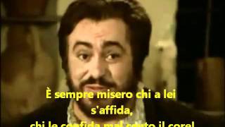 La donna e mobile Pavarotti lyrics [upl. by Lerej284]