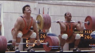 450kg Total  Kurlovich vs Pisarenko 110kg  1983 Weightlifting World Championships [upl. by Nahraf606]