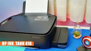 INSTALANDO A HP INK TANK 416 E PRIMEIRAS IMPRESSÕES [upl. by Hannala]