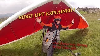 Hang gliding instruction amp in flight commentary  RIDGE LIFT Also strong wind takeoffs [upl. by Eiznekcm]