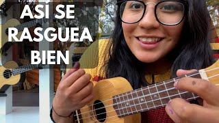 Cómo rasguear el ukulele  EJERCICIOS PARA APRENDER A RASGUEAR [upl. by Staw]