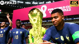 FIFA 23  France vs Morocco  Mbappe vs Hakimi  FIFA World Cup Final Match 4K60 [upl. by Whittemore309]