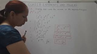 CLASS 8 EXPONENTS AND POWERS V6  EXAMPLE 4 [upl. by Siuoleoj]