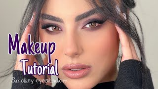 Smokey eyeshadow makeup tutorial💜 [upl. by Secunda738]