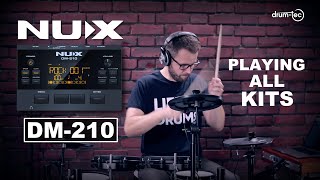 NUX DM210 electronic drumkit sound module playing all kits demo [upl. by Ezeerb783]