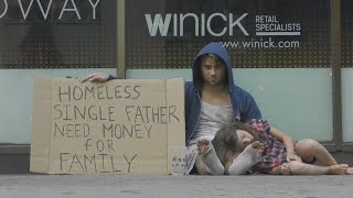 Homeless Drug Addict VS Homeless FatherSocial Experiment [upl. by Rodrigo]