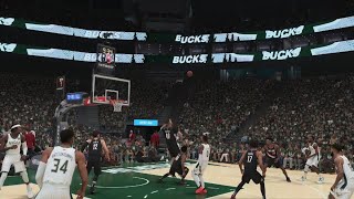 NBA 2K24 BLAZERS VS BUCKS GAME 4 2026 NBA FINALS [upl. by Ahsotal579]