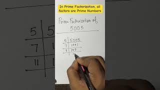 Prime Factorization of 5005 math [upl. by Anya]