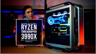 Building the ULTIMATE Ryzen Threadripper 3990X Dual Loop Watercooled Gaming PC [upl. by Hatti415]