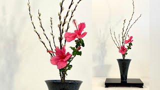 池坊花道 生花示範 Ikebana  Ikenobo SHOKA Japanese art of Flower Arrangement 日式插花  Milly老師Floral 花藝教室 [upl. by Nois]