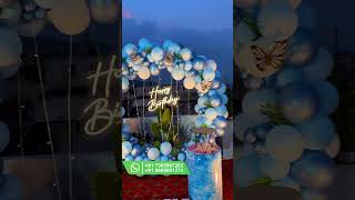 Terrace Birthday Decoration Birthday Decoration Terrace Balloon Decor Bangalore Call 96098791276 [upl. by Earley]