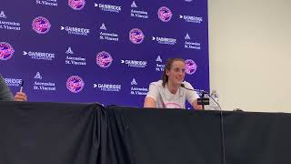 Indiana Fever press conference Caitlin Clark after win vs Dallas Wings and rookie points record [upl. by Laurence794]