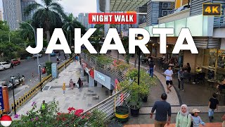 Jakarta INDONESIA  Jakarta City Center Night Walk Shopping District amp Merdeka Square [upl. by Ahsilrak100]