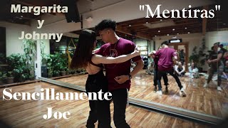 Margarita y Johnny Bachata  Mentiras  Sencillamente Joe  4k [upl. by Kozloski]