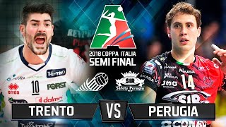 Trento vs Perugia 2018 Coppa Italia Semi Final  Volleyball Highlights [upl. by Anale]