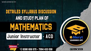 Junior Instructor ACD  Detailed Syllabus Analysis and Study Plan  Mathematics [upl. by Ekal]