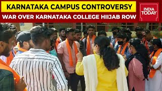 Debate Over Hijab Reignites After Protests In Some Colleges In Karnataka  Newstrack [upl. by Lexa755]