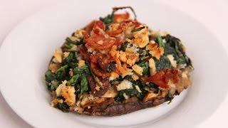 Bacon amp Spinach Stuffed Portobello Mushrooms Recipe  Laura Vitale  Laura in the Kitchen Ep 401 [upl. by Spencer789]