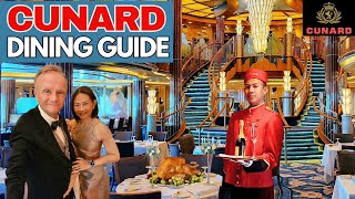 Complete Dining Guide for Cunard 2024 including the new Queen Anne and Queen Mary 2 [upl. by Assiruam]