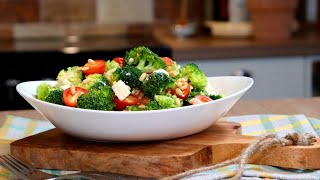 Weltbester BroccoliSalat  so lecker und einfach  Mediterraner BrokkoliSalat  Salat zum Grillen [upl. by Gearalt]