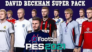 SUPER PACK DAVID BECKHAM SOLO PC  Efootball PES 2021  FACES BECKHAM  ale84 [upl. by Eikin736]